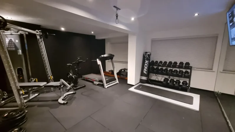 Garage conversion to home gym